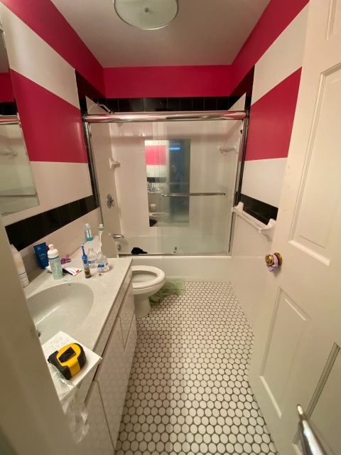 Acrylic Basin Accessories Stylish Look Pink Home Bathroom Organiser 