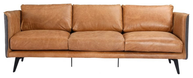 Messina Leather Sofa Cognac
