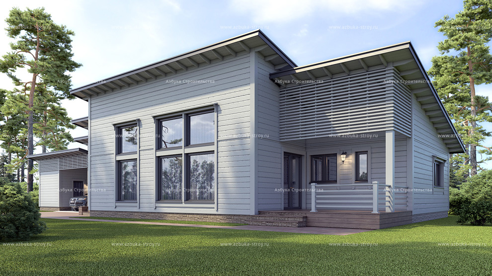 Одноэтажный дом в скандинавском стиле