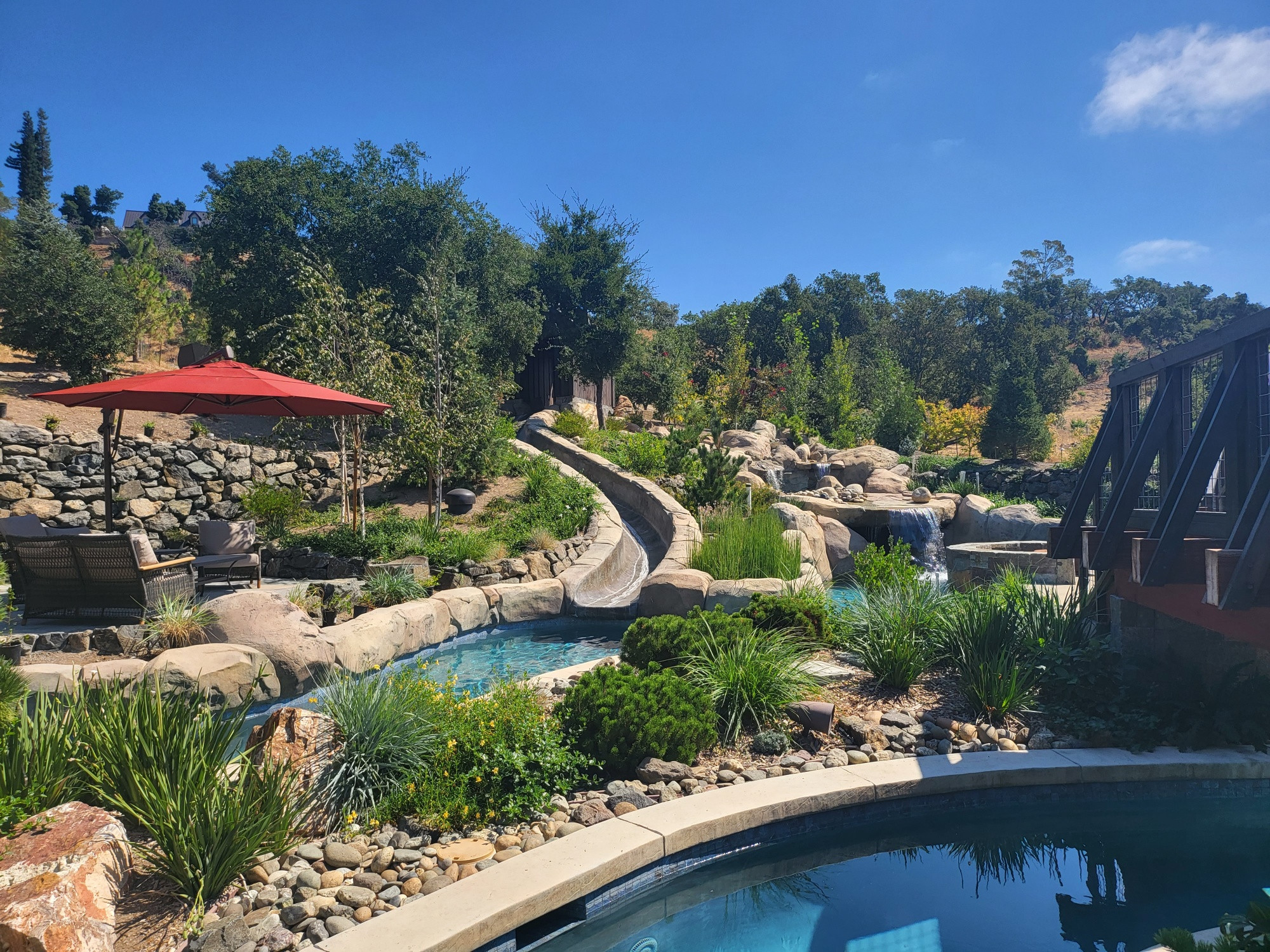 A Lazy River Pool in a Fantasy Setting