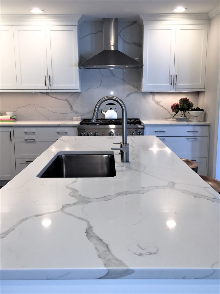 Transitional kitchen photo in New York