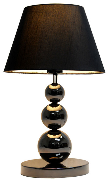 Ball Lamp Table Lamps, Small Black And Chrome Table Lamp