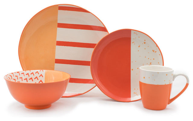 Bliss 16 Piece Dinnerware Set - Contemporary - Dinnerware Sets - by ... Bliss 16 Piece Dinnerware Set - Contemporary - Dinnerware Sets - by ...