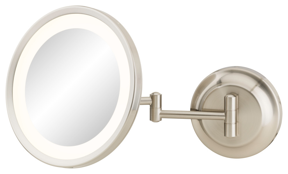 1X Halo Light Wall Mirror Swivel Rotate 14 in Extension Makeup Bright Brass Details about   5X 