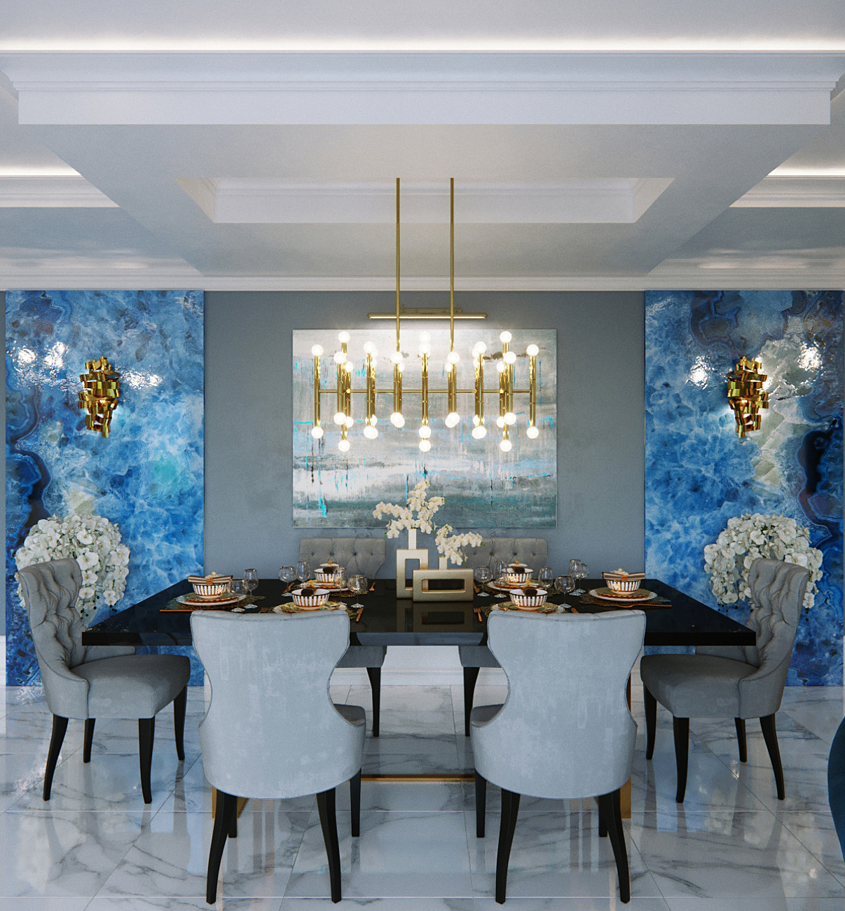 Интерьер пятикомнатной квартиры в неоклассике, г. Дюссельдорф, Германия