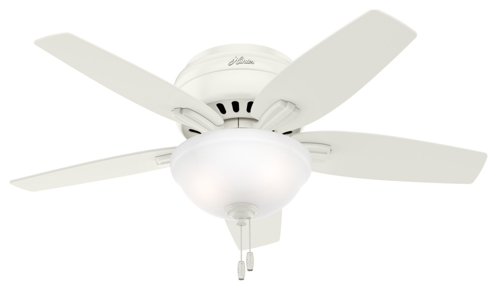 Hunter Fan Company Newsome Low Profile Fresh White Ceiling Fan