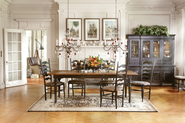 dining room table with hutch
