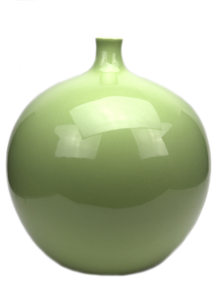 Claudia Ceramic Vase Sage Green Contemporary Vases by Murano Art