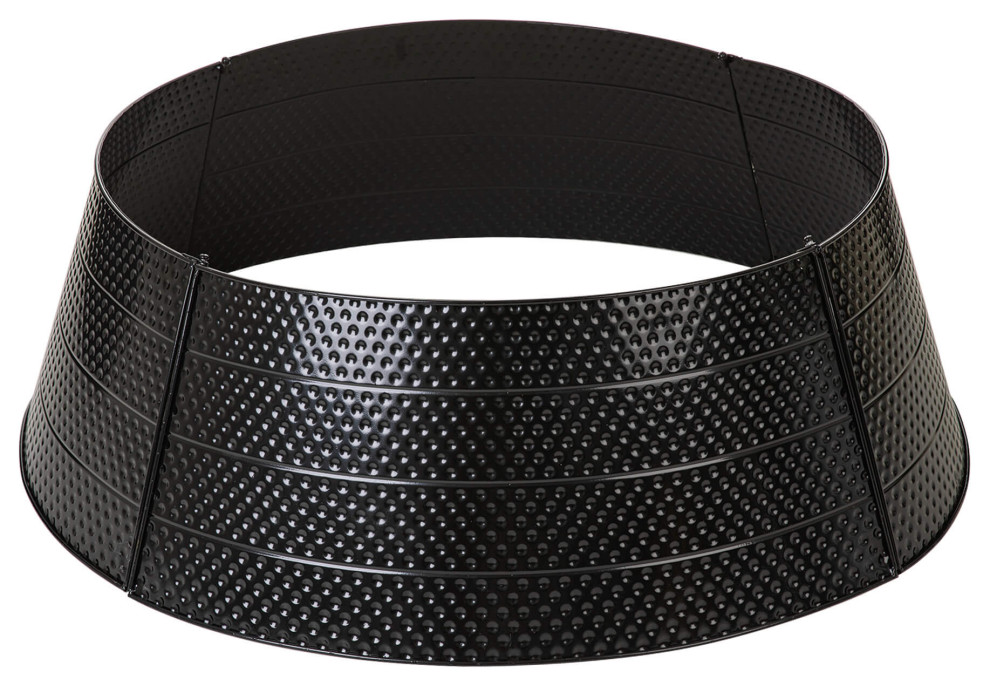 40.5"D Hammered Metal Christmas Tree Collar Christmas Tree Stands And