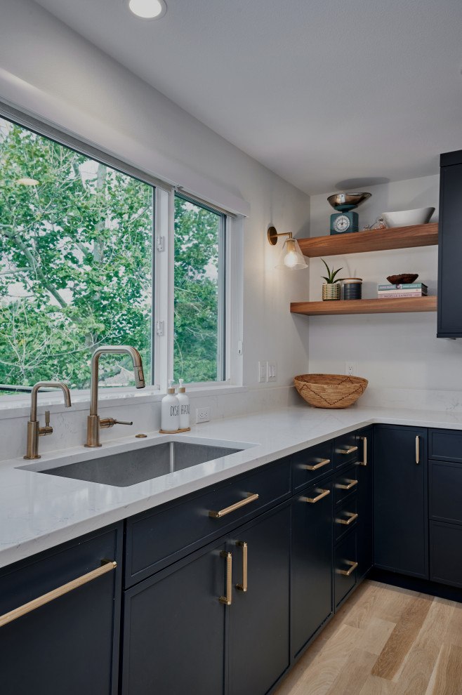 Inspiration for a transitional home design remodel in Denver