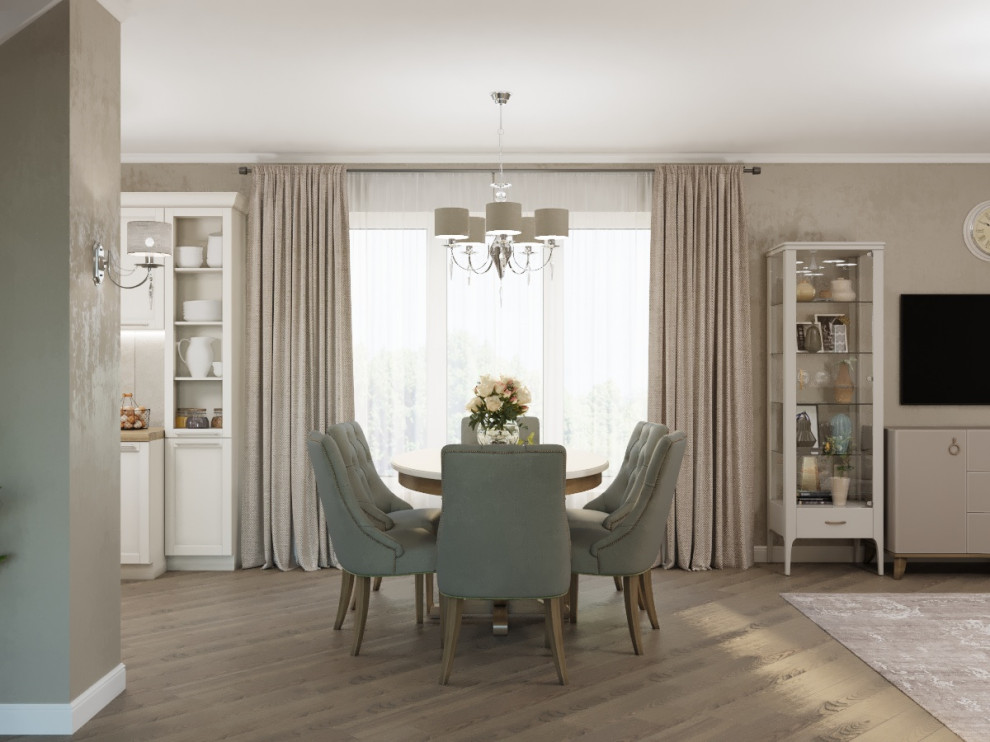 Гостиная-кухня-холл .