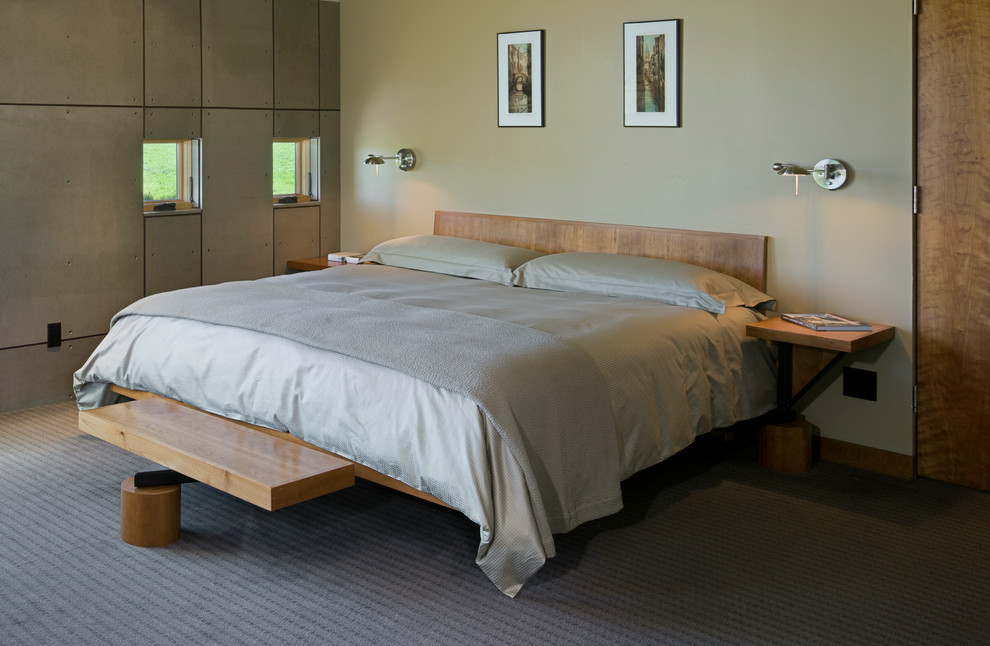 Inspiration for a large modern master bedroom remodel in Jackson