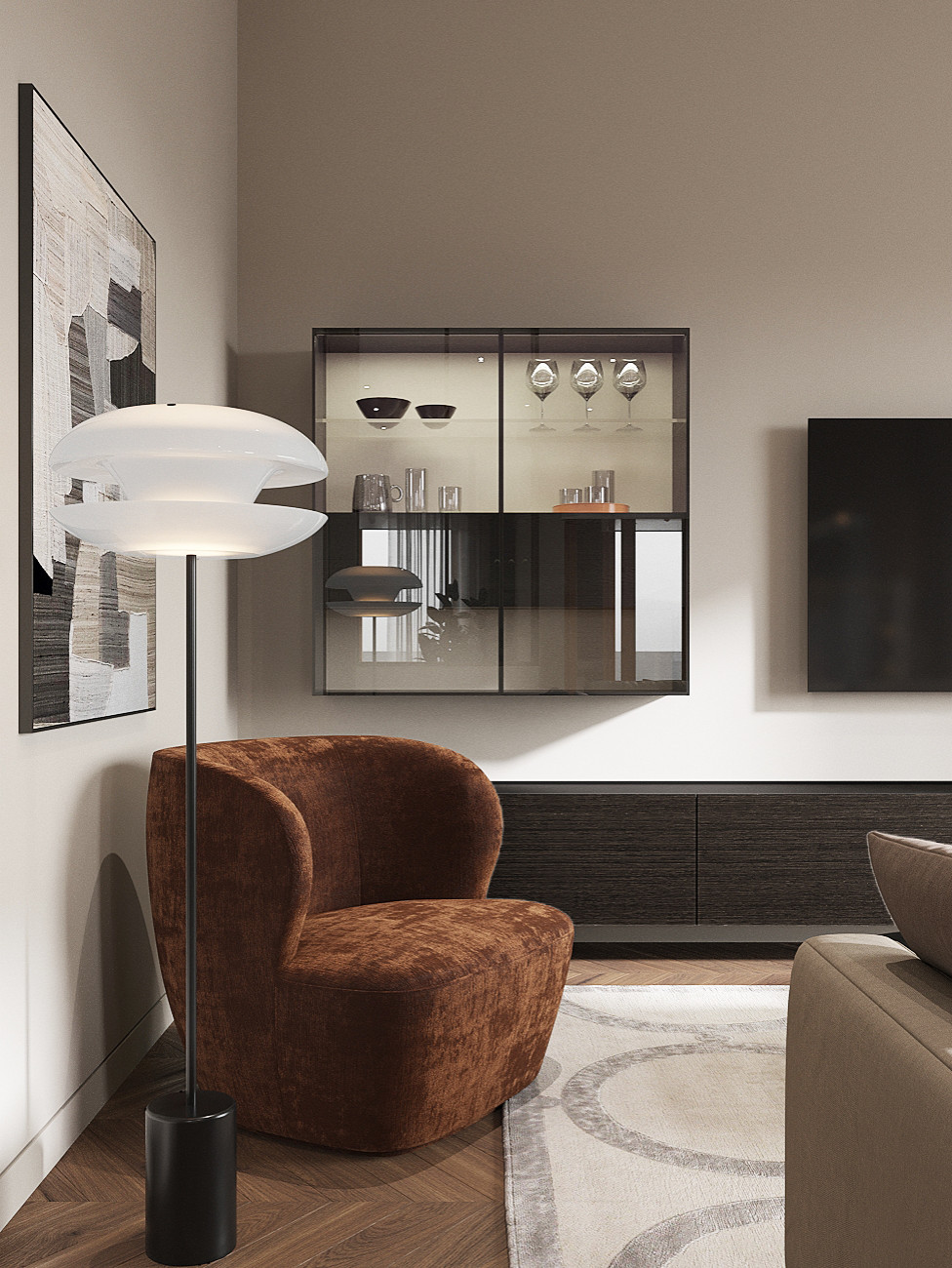 Вневременной интерьер с акцентными деталями