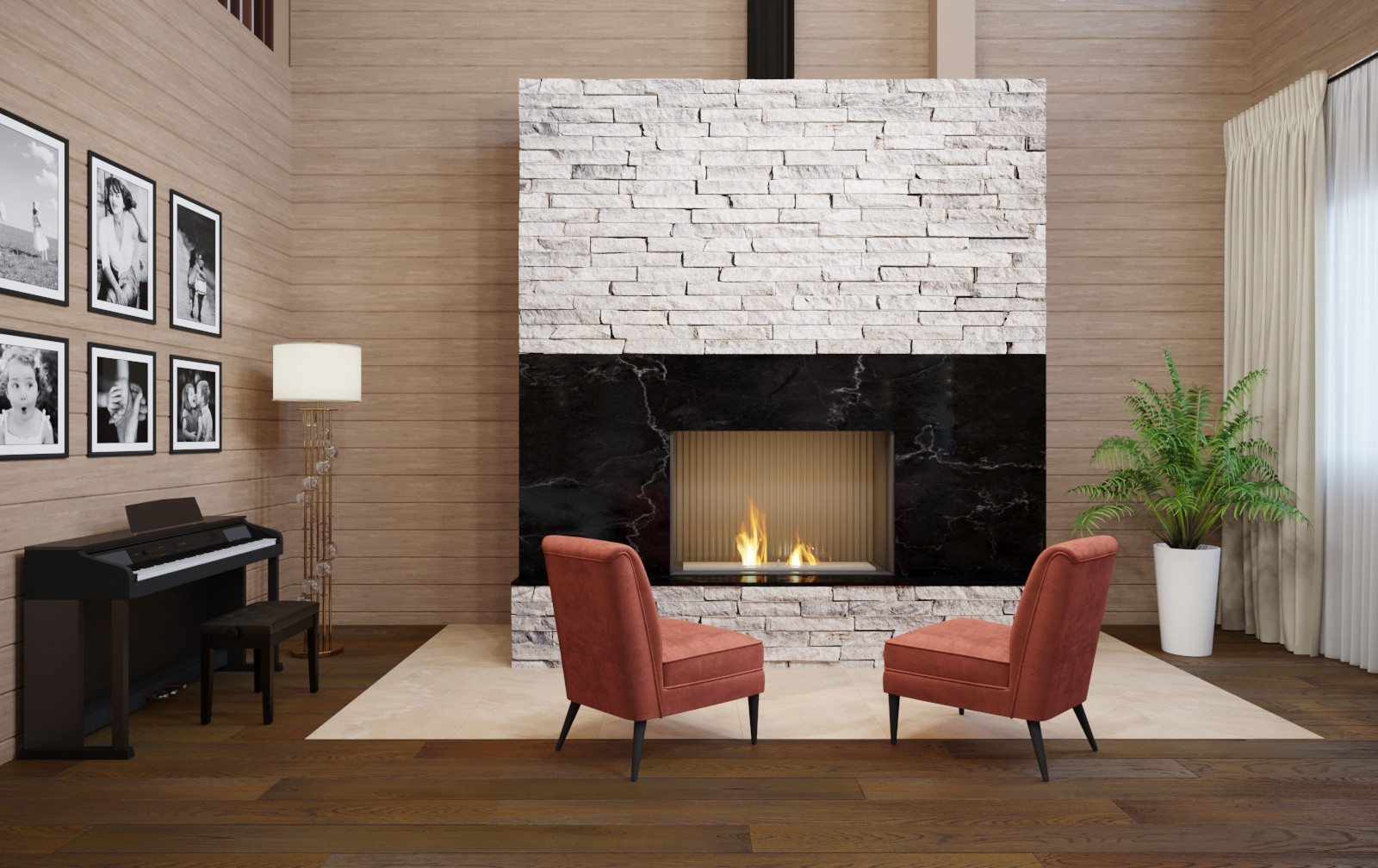 Просторный загородный дом