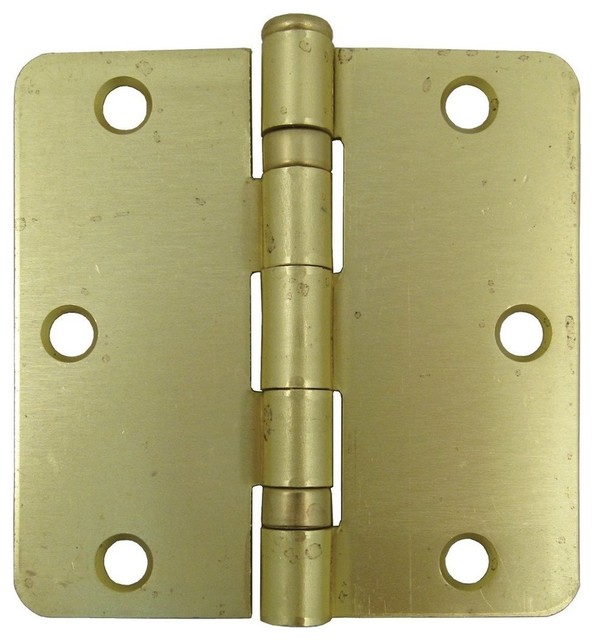 Ball Bearing Hinge, 3.5"x 1/4" Radius, Brass Traditional Hinges by Stone Harbor Hardware