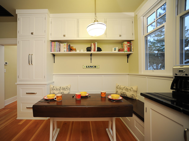 Seating Area With Drop Leaf Table Traditional Kitchen San