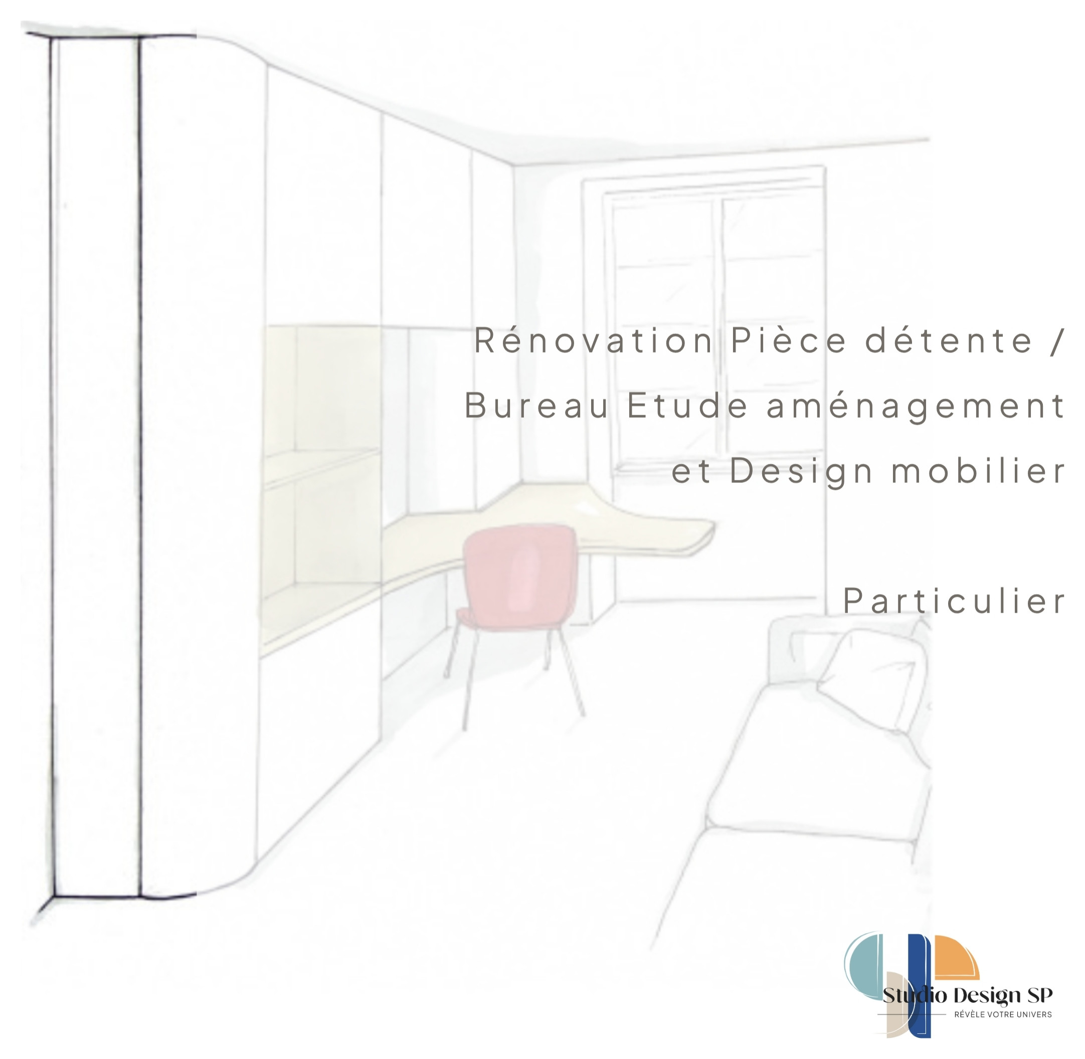Rénovation Pièce détente / Bureau Etude aménagement et Design mobilier