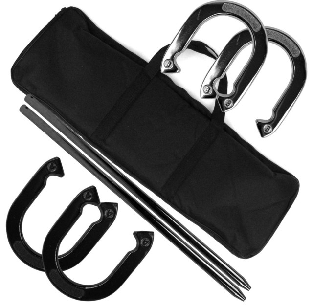 Heavy Duty Professional Horseshoe Set with Carrying Case by Trademark Games