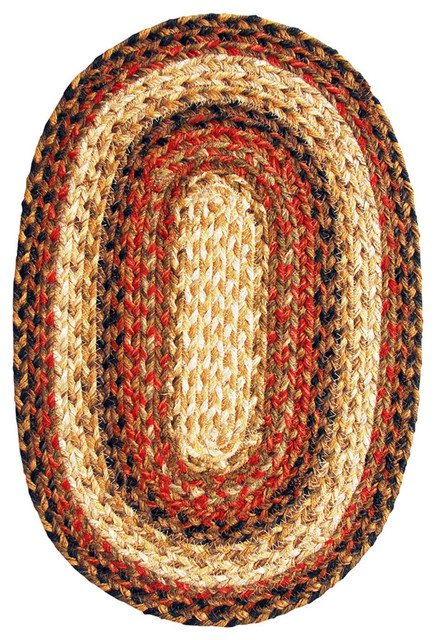 Homespice Decor Russet Jute Braided Placemat 13" x 19" (Oval)