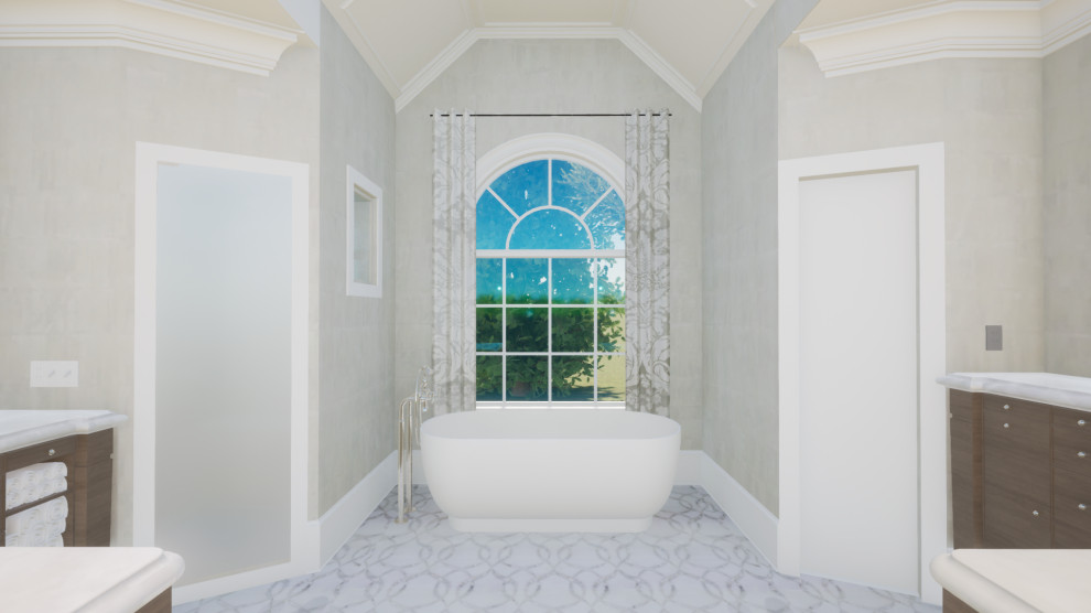 Design ideas for a traditional bathroom in Tampa.