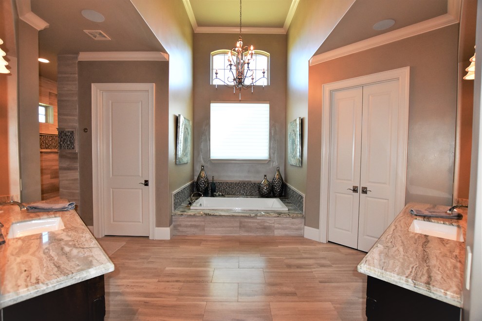 Photo of a large transitional bathroom in Houston.