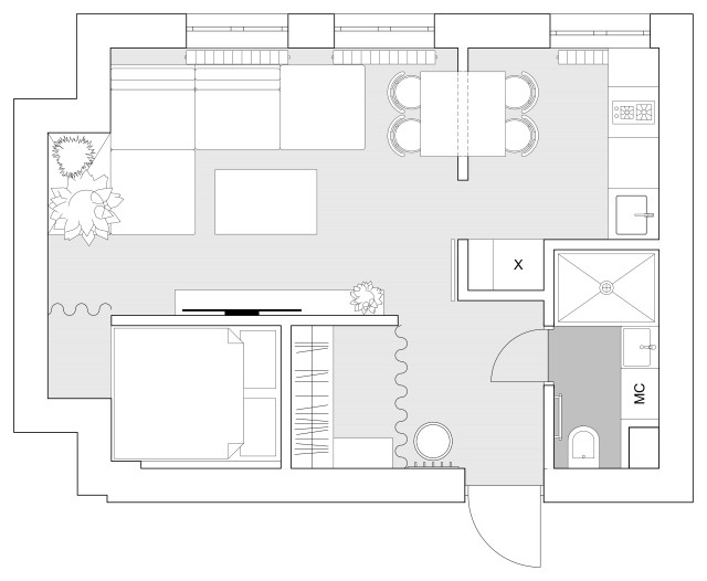 FLAT 3.0 contemporary-interior-elevation