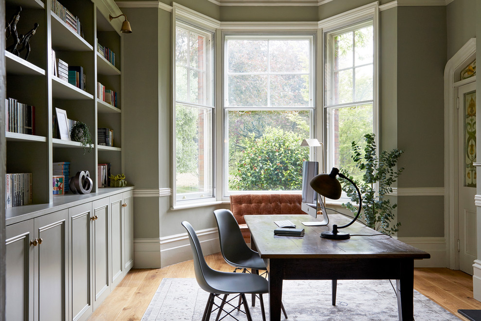Inspiration for a traditional home office in Hertfordshire.