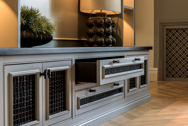 Veneered beech drawers and top modern-family-room