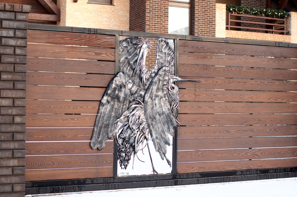 Горизонтальный забор из лиственницы