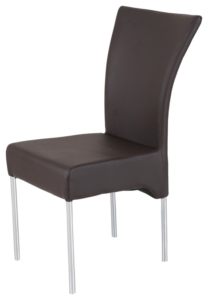 Modern Dining Chair, Brown, Medium Modern Dining Chairs by NEW