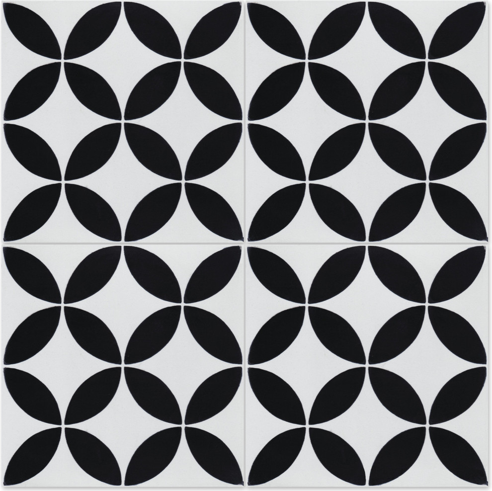 Villa Lagoon Tile 8 X8 Circulos B Black And White Morning Villa Lagoon Tile 8 X8 Circulos B