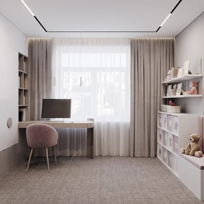 Дизайн проект 4-х комнатной квартиры 145 м2 для семейной пары с детьми