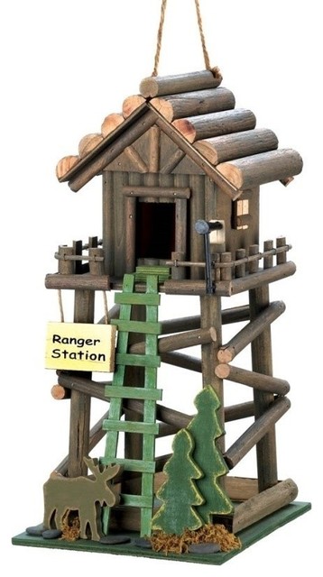 Ranger Station Birdhouse Rustic Birdhouses By Virventures