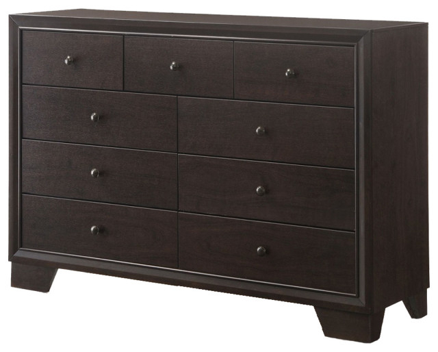 Dresser with 9 Drawers, Espresso - Transitional - Dressers - by SIMPLE ...