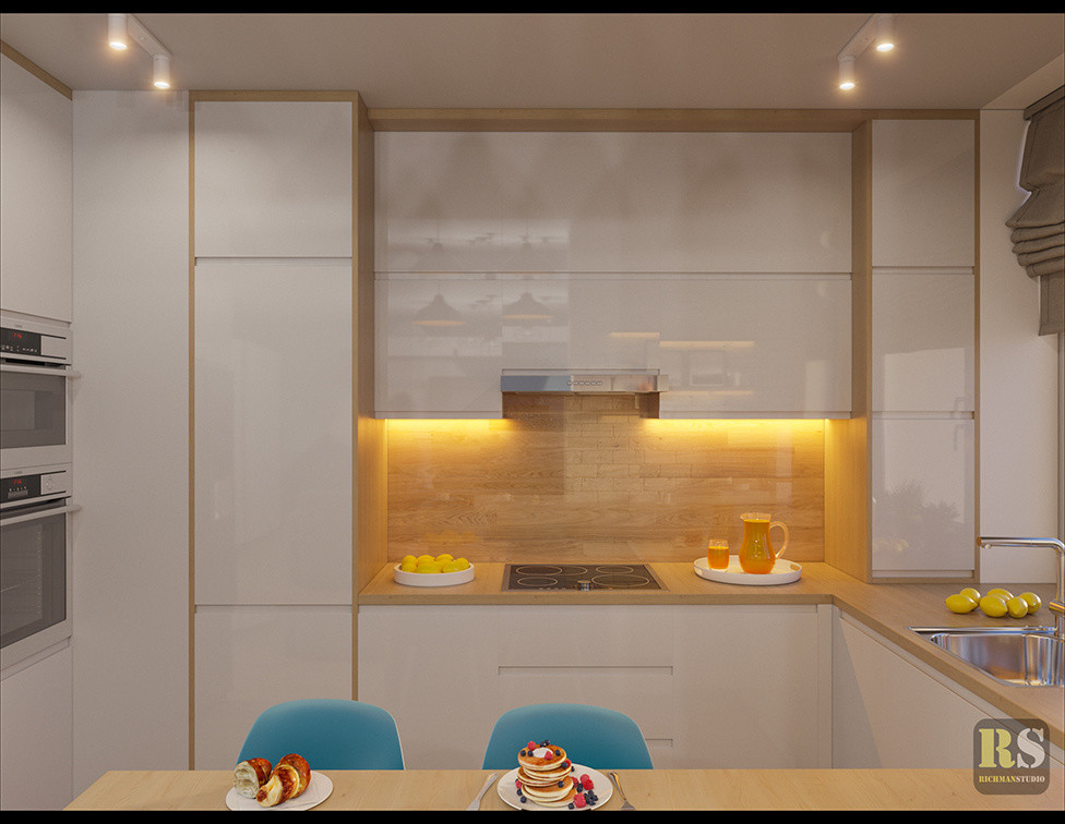 Дизайн интерьера "двушки" 46м2 в Скандинавском стиле для молодой пары