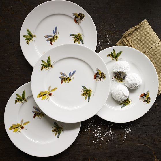 Flora + Fauna Dessert Plates, Bees