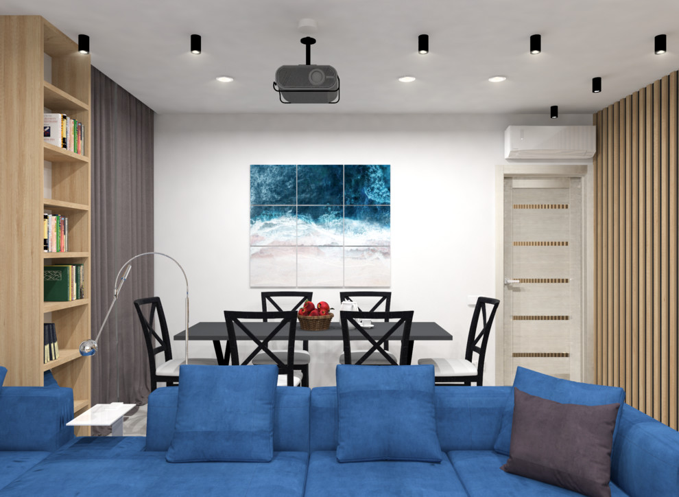 Кухня-гостиная в смешанном стиле