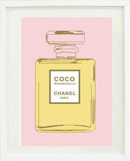 Coco Chanel Perfume Bottle Print - Contemporary - Artwork - by Waiting ...