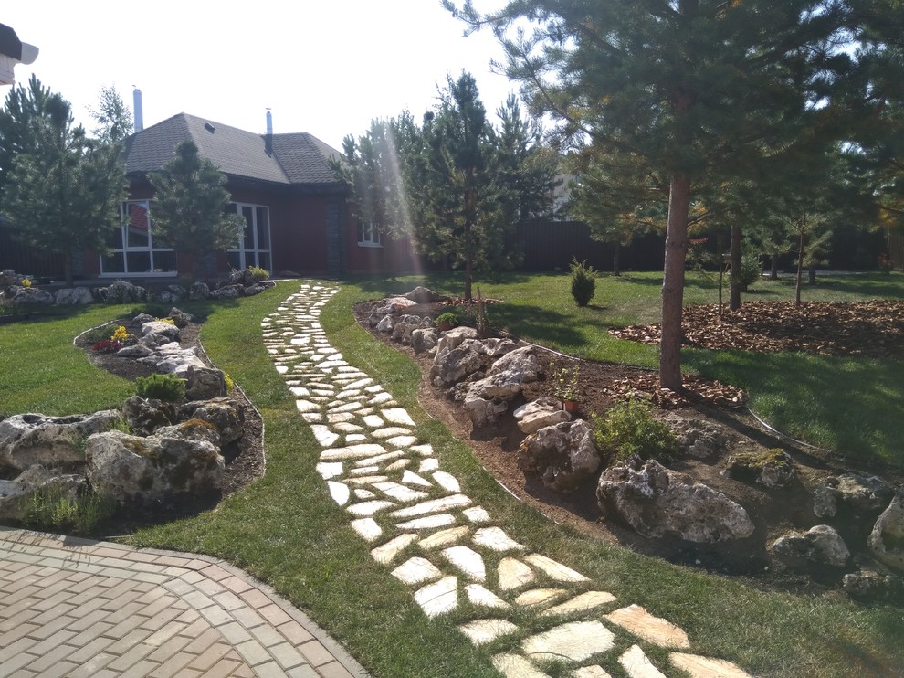 Ландшафтный дизайн в коттеджном поселке под Ижевском