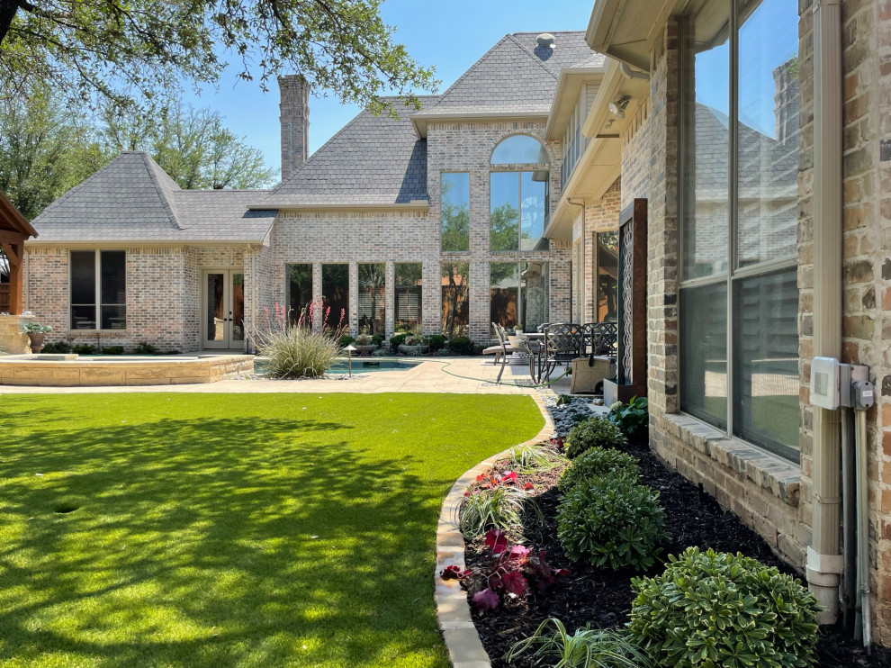 Back yard and pool landscape