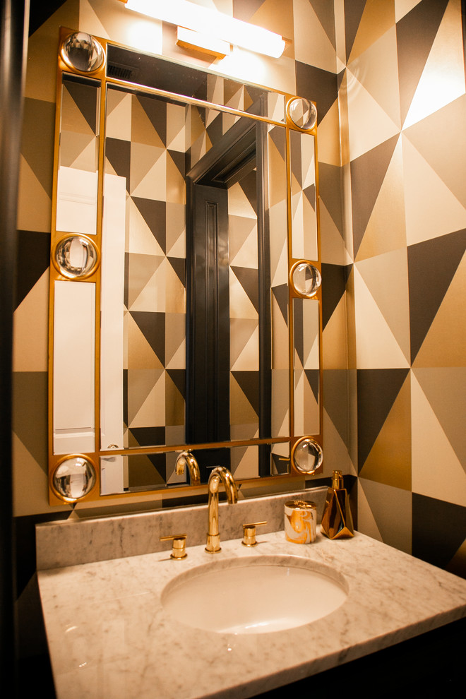 Transitional bathroom photo in Houston