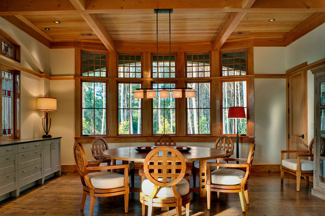 English Arts And Crafts Contemporary Dining Room