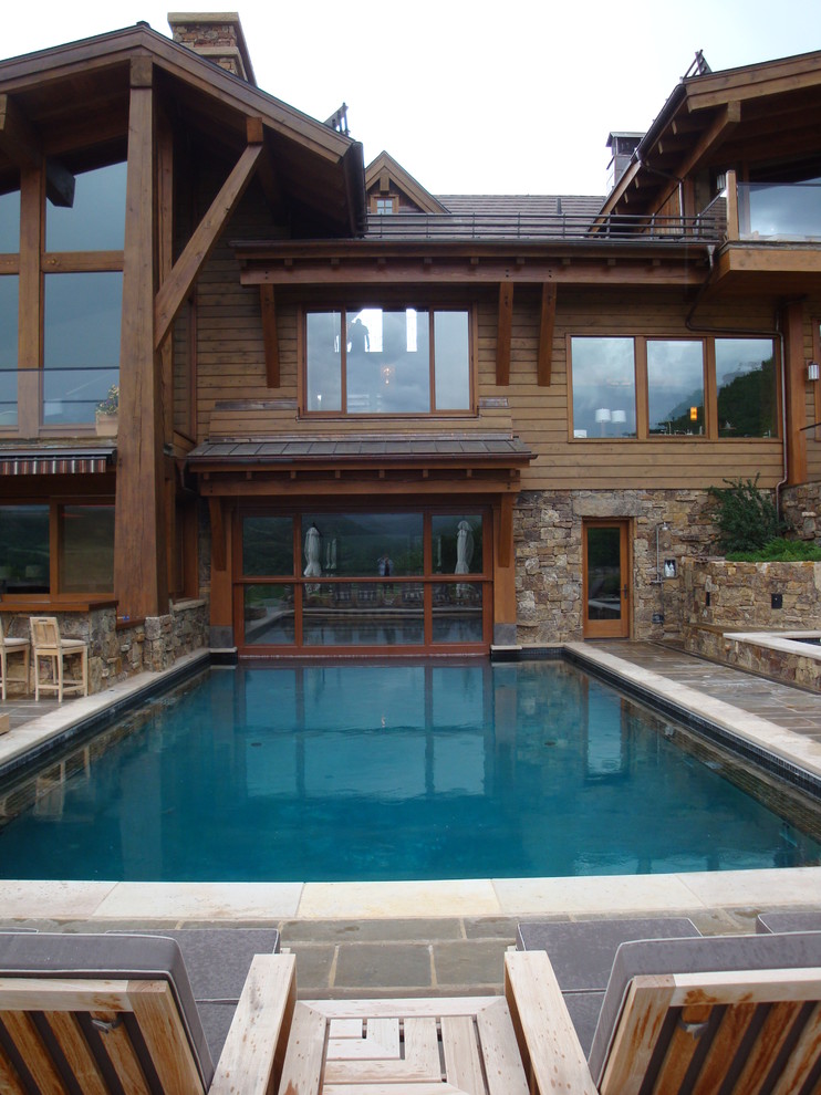 Example of a mountain style pool design in Denver