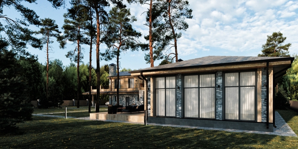 Частная архитектура "Загородный дом в стиле шале"