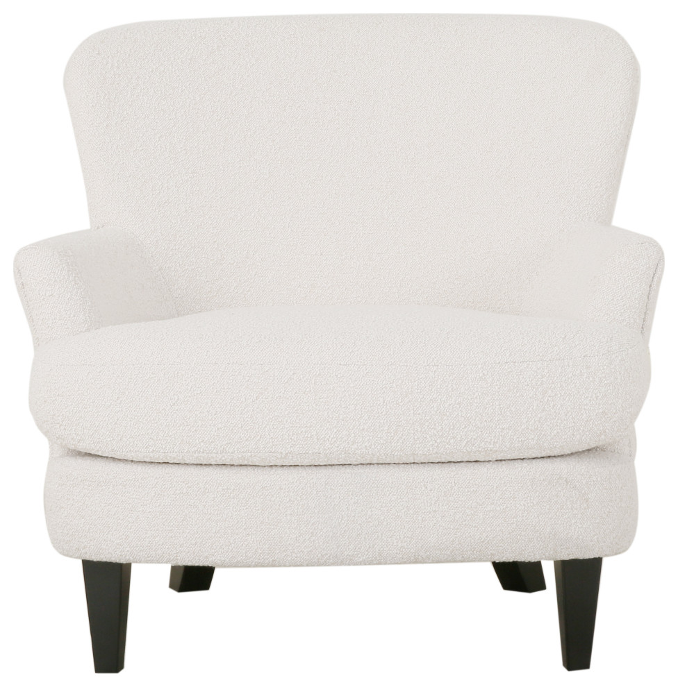 Gerald Boucle Upholstered Club Chair Transitional Armchairs And