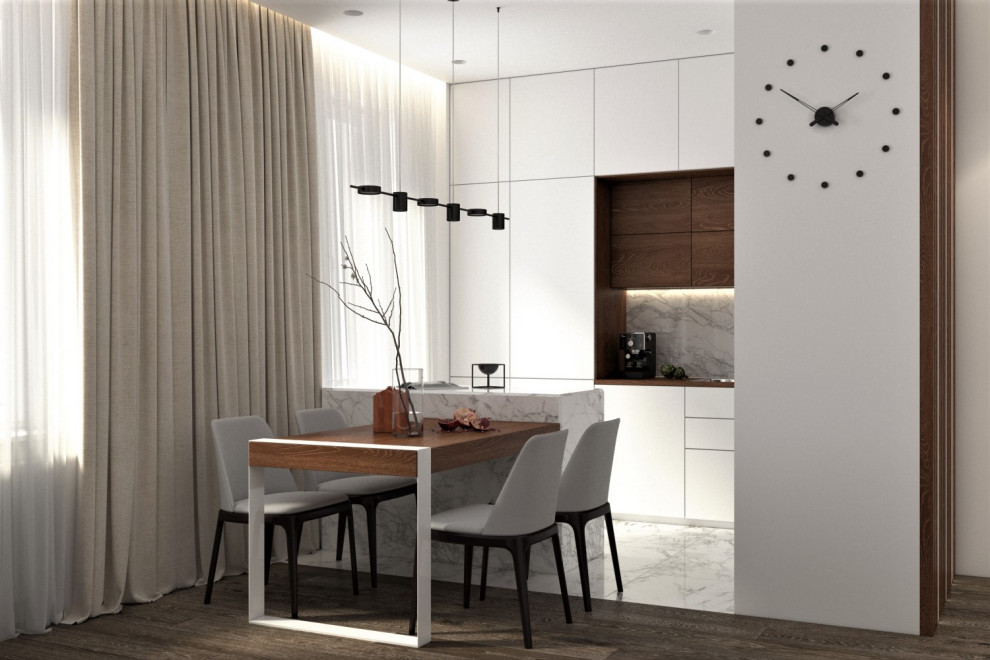 Монохромный с деревом