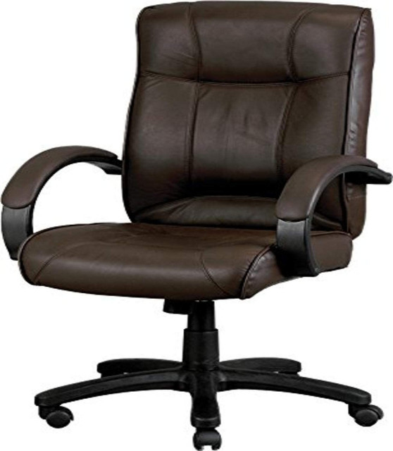 Eurotech Seating Odyssey Leather Chair, Black Contemporary Office