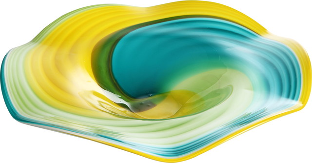 Moe S Home Blue Curl Wall Plates Set Of 2 Contemporary