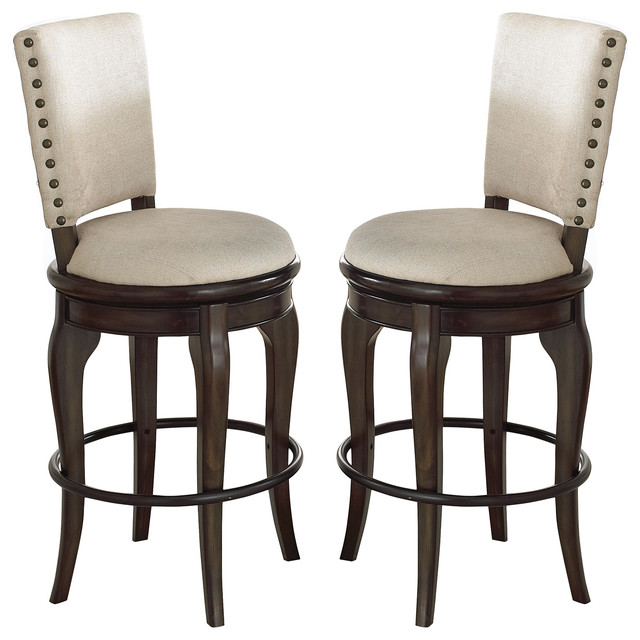Swivel Bar Chair leona swivel bar chairs, set of 2 - traditional - bar stools and Swivel Bar Chair leona swivel bar chairs, set of 2 - traditional - bar stools and
