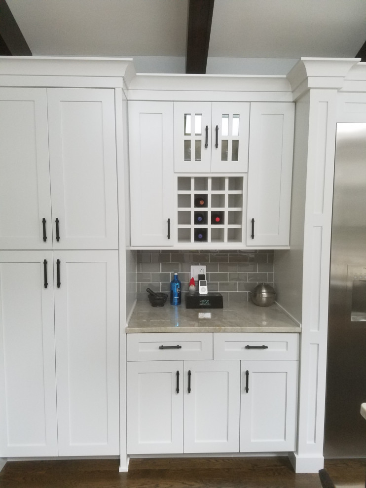 Transitional home design photo in Chicago